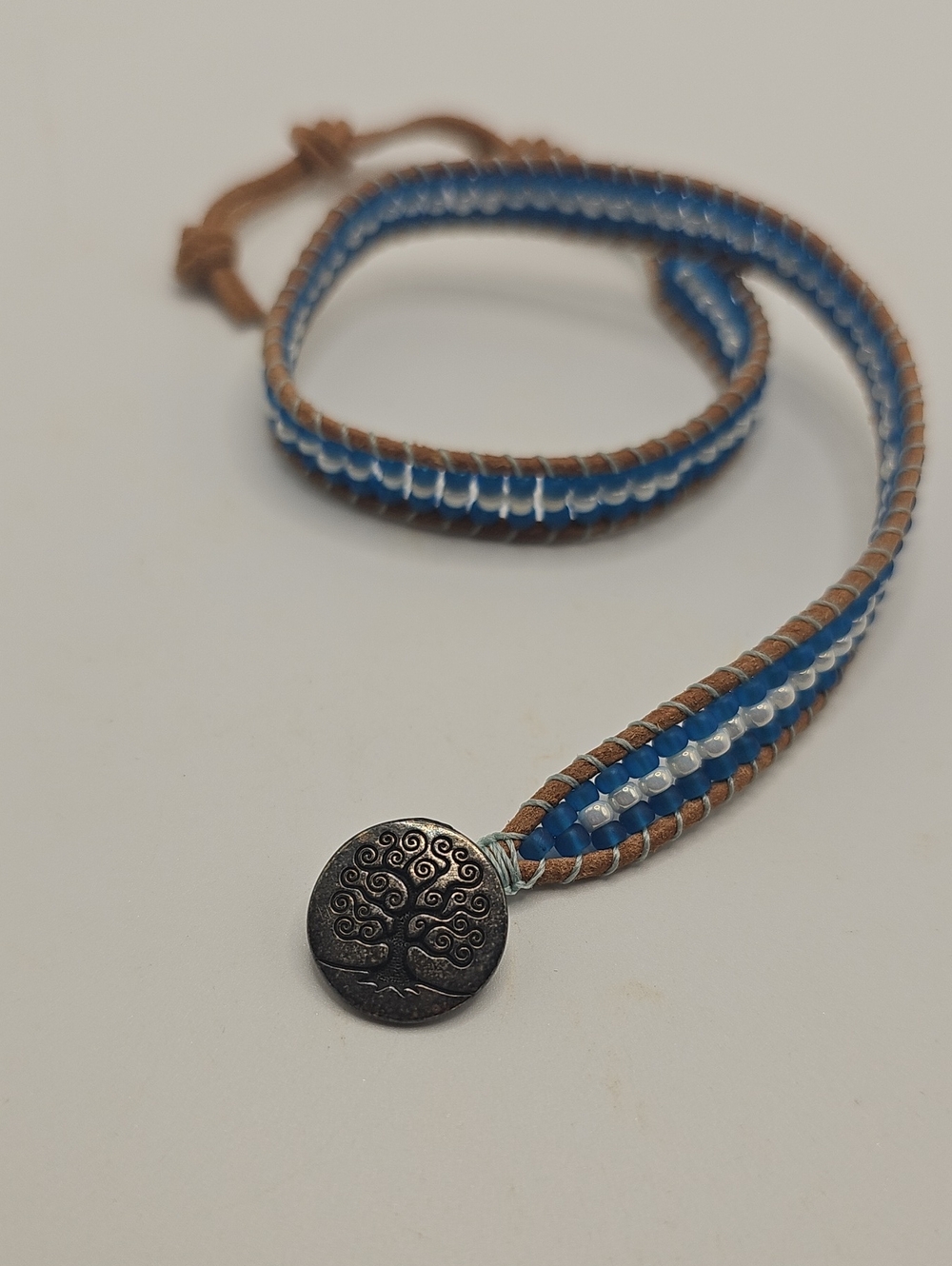 ALEXA MARTHA designs Lapis Lazuli Beaded Tree of Life Wrap Bracelet